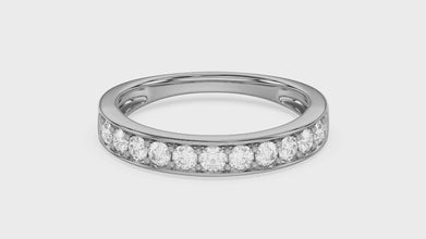 Channel Setting Half Eternity   Diamonds Rings