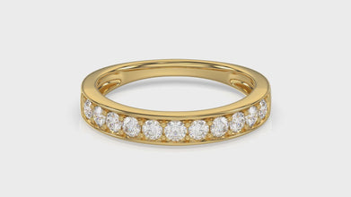 Channel Setting Half Eternity   Diamonds Rings