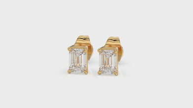 Bezel Setting StudsDiamonds Earrings