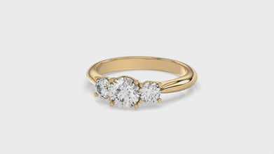 Prong Setting Three Stone Ring Diamonds Rings