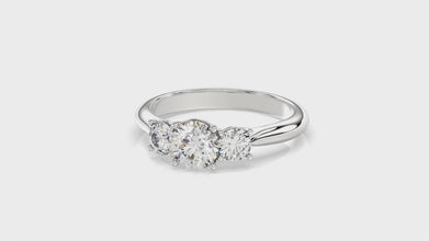 Prong Setting Three Stone Ring Diamonds Rings